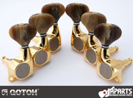 Gotoh HL5 Faux Horn buttons on Gold SGL510Z